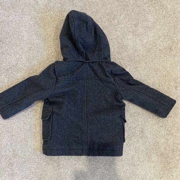 Koala Kids Baby Boys Wool Blend Jacket Winter Coat Dark Gray Hood Size 18-24m‎ - Picture 9 of 14